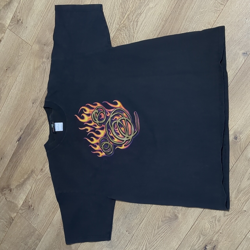 Vintage Disney Quest Short Sleeve Disney World Graphic Black T Shirt Size XL